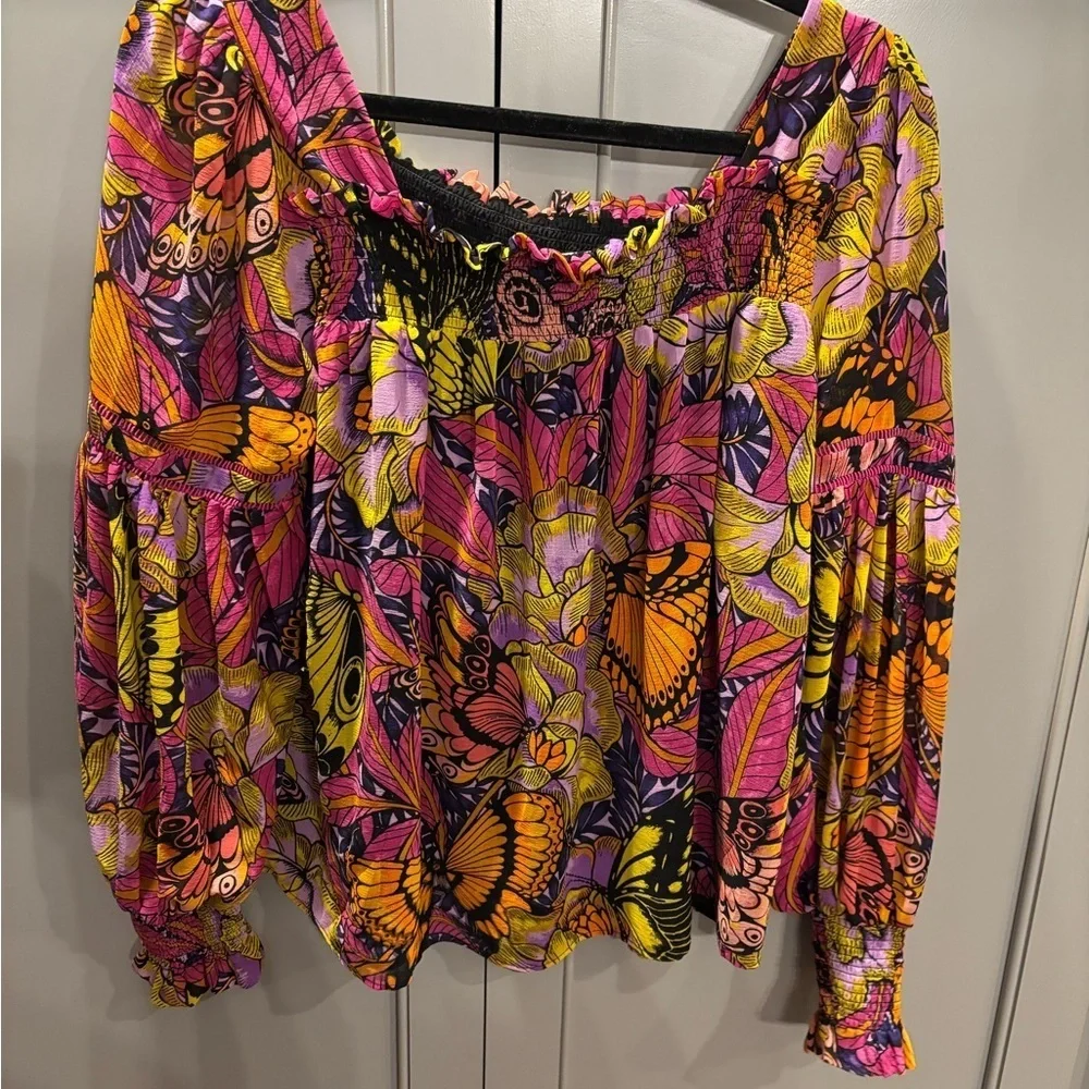 Anthropologie Alexandra Farmer Puff-Sleeved Blouse sz S - Picture 6 of 7